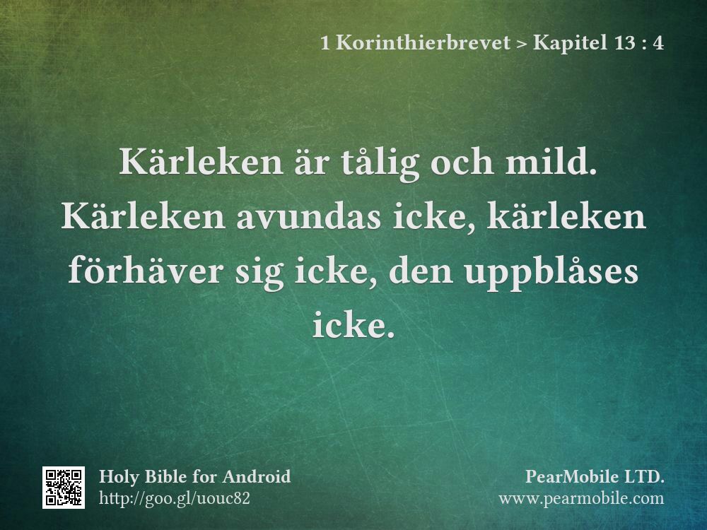 1 Korinthierbrevet, Kapitel 13:4